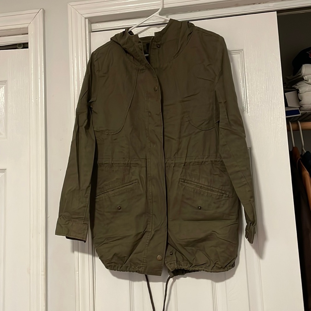 Olive 2 pocket Utility coat